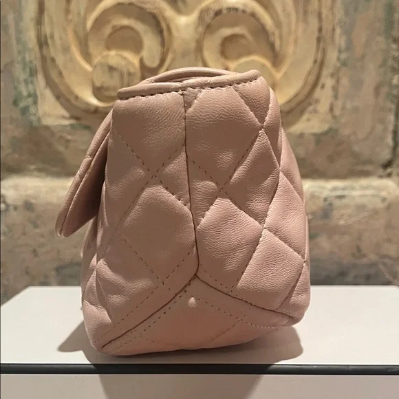 EUC Chanel Pink Quilted Lamskin CC Cosmetic Bag with Chanel Box - Picture 4 of 14